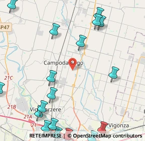 Mappa 35011 Campodarsego PD, Italia (6.3975)