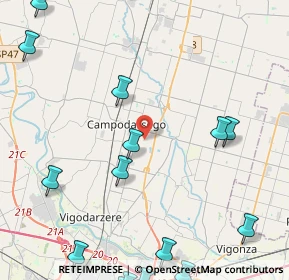 Mappa 35011 Campodarsego PD, Italia (6.9825)