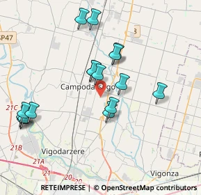 Mappa 35011 Campodarsego PD, Italia (3.84125)