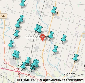 Mappa 35011 Campodarsego PD, Italia (4.8985)