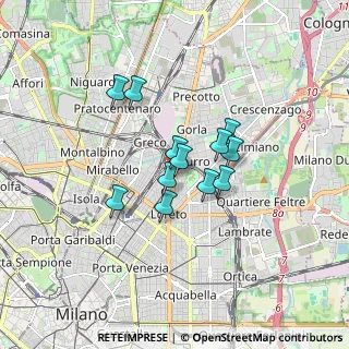 Mappa Viale Monza, 20125 Milano MI, Italia (1.1625)