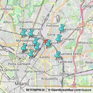 Mappa Viale Monza, 20125 Milano MI, Italia (1.57636)