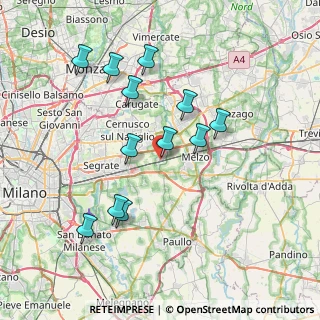 Mappa Via Vittorio Veneto, 20052 Vignate MI, Italia (7.2375)