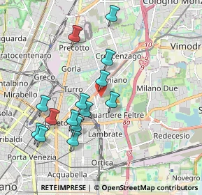 Mappa Via Ruggeri Ruggero, 20132 Milano MI, Italia (1.88571)