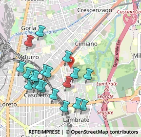 Mappa Via Ruggeri Ruggero, 20132 Milano MI, Italia (1.043)