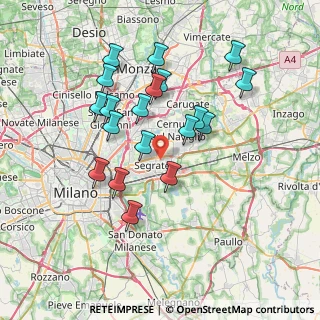 Mappa Via Madrid, 20054 Segrate MI, Italia (6.84)