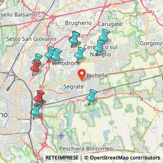 Mappa Via Madrid, 20054 Segrate MI, Italia (4.18308)