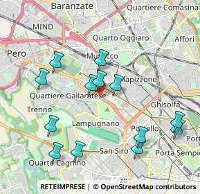 Mappa Piazza John Fitzgerald Kennedy, 20151 Milano MI, Italia (2.06462)