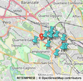 Mappa Piazza John Fitzgerald Kennedy, 20151 Milano MI, Italia (1.28636)