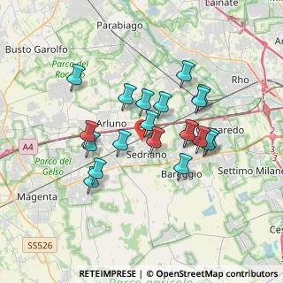Mappa Via Giacomo Puccini, 20018 Sedriano MI, Italia (3.011)