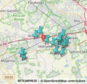 Mappa Via Giacomo Puccini, 20018 Sedriano MI, Italia (3.11438)