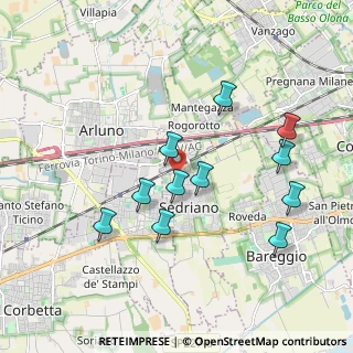 Mappa Via Giacomo Puccini, 20018 Sedriano MI, Italia (1.82818)