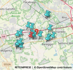 Mappa Via C. Marx, 20018 Sedriano MI, Italia (3.1255)