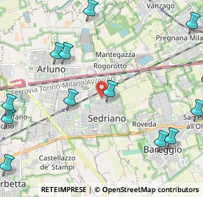 Mappa Via C. Marx, 20018 Sedriano MI, Italia (2.9325)