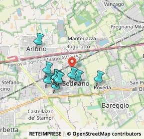 Mappa Via C. Marx, 20018 Sedriano MI, Italia (1.40909)