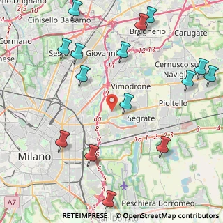 Mappa Strada degli Ovi, 20054 Segrate MI, Italia (5.90706)