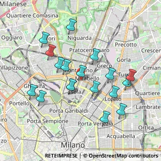 Mappa Marche Zara, 20124 Milano MI, Italia (1.85333)