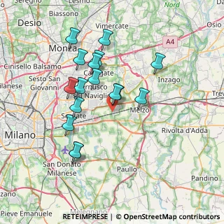 Mappa Via Aldo Moro, 20060 Vignate MI, Italia (6.7725)