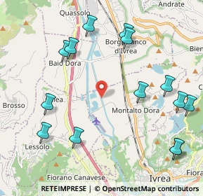 Mappa Via Fossale, 10016 Montalto Dora TO, Italia (2.51429)
