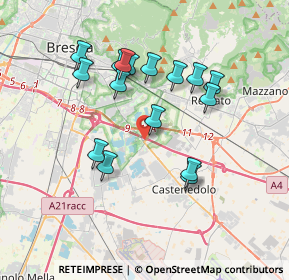 Mappa Via delle Bettole, 25129 Bettole BS, Italia (3.31875)