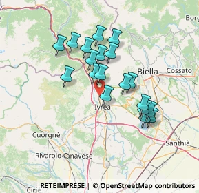 Mappa Via Cernaia, 10016 Montalto Dora TO, Italia (11.76421)