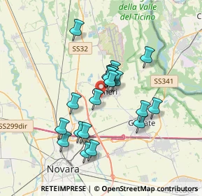 Mappa Via Guglielmo Marconi, 28062 Cameri NO, Italia (2.9295)