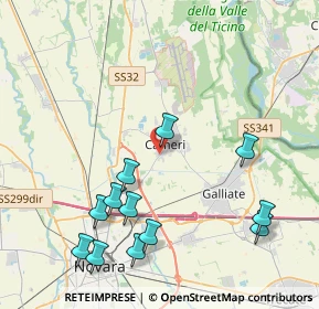 Mappa Via Guglielmo Marconi, 28062 Cameri NO, Italia (4.70917)