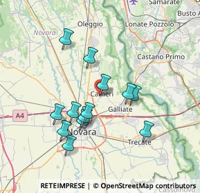 Mappa Via Guglielmo Marconi, 28062 Cameri NO, Italia (6.53923)