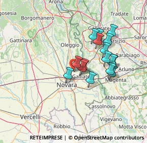 Mappa Via Guglielmo Marconi, 28062 Cameri NO, Italia (11.7475)