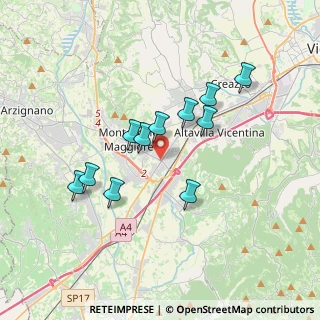 Mappa Via Europa, 36075 Montecchio Maggiore VI, Italia (3.08545)
