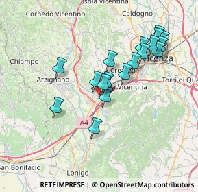 Mappa Via Europa, 36075 Montecchio Maggiore VI, Italia (6.74)