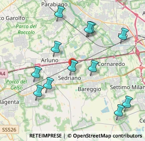 Mappa Via Jury Gagarin, 20018 Sedriano MI, Italia (4.28667)