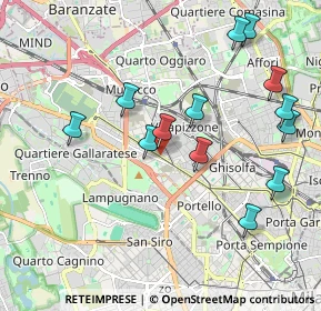 Mappa A domiclio milano e provincia, 20151 Milano MI, Italia (2.07231)