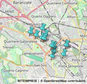 Mappa A domiclio milano e provincia, 20151 Milano MI, Italia (1.16538)