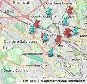 Mappa A domiclio milano e provincia, 20151 Milano MI, Italia (1.83583)