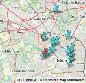 Mappa A domiclio milano e provincia, 20151 Milano MI, Italia (3.98063)