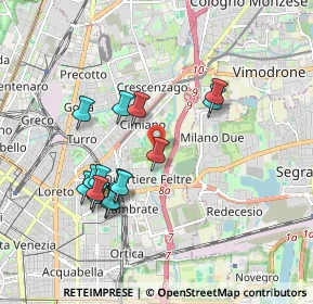Mappa Viale Federico Garcia Lorca, 20134 Milano MI, Italia (1.71933)