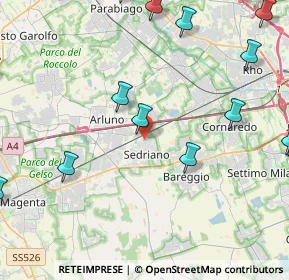 Mappa Sedriano, 20018 Sedriano MI, Italia (6.8275)