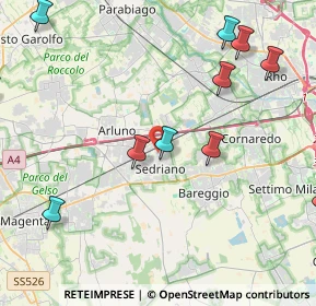 Mappa Sedriano, 20018 Sedriano MI, Italia (5.34909)