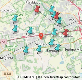Mappa Sedriano, 20018 Sedriano MI, Italia (3.99214)