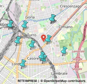 Mappa Via Leonardo Cambini, 20132 Milano MI, Italia (0.99818)