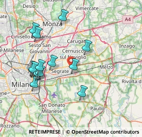 Mappa 20096 Pioltello MI, Italia (7.69143)