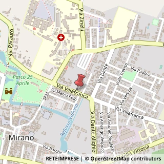 Mappa Via Villafranca, 5, 30035 Mirano, Venezia (Veneto)