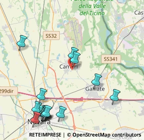 Mappa Via Vittorio Veneto, 28062 Cameri NO, Italia (5.35313)