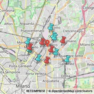 Mappa Via Popoli Uniti, 20125 Milano MI, Italia (1.37462)