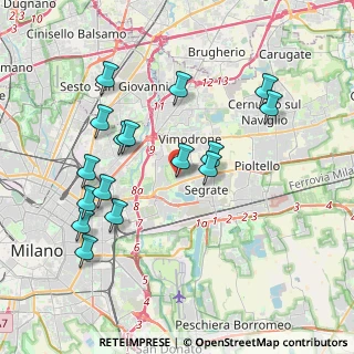 Mappa Via Guglielmo Marconi, 20054 Segrate MI, Italia (3.88813)