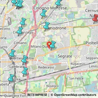 Mappa Via Guglielmo Marconi, 20054 Segrate MI, Italia (3.38667)