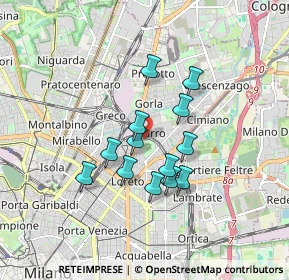 Mappa 20127 Milano MI, Italia (1.33538)