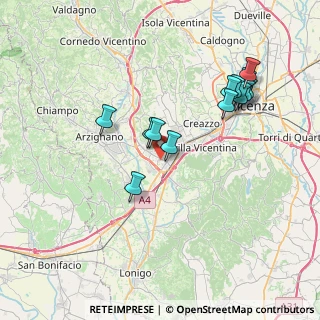 Mappa Via II Giugno, 36075 Montecchio Maggiore VI, Italia (7.34077)