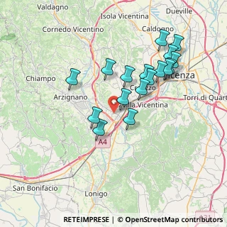 Mappa Via II Giugno, 36075 Montecchio Maggiore VI, Italia (6.90706)